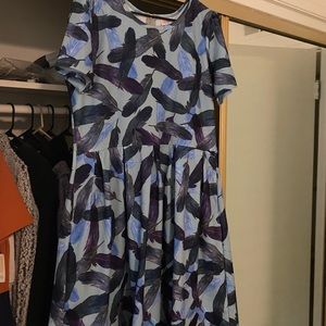 LulaRoe Feather Print Amelia Dress